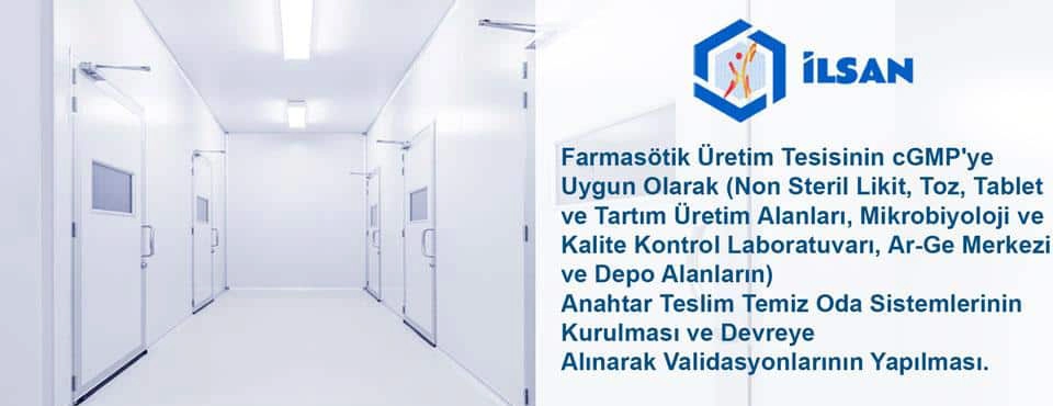 İlsan farmasötik temiz oda validasyonu.
