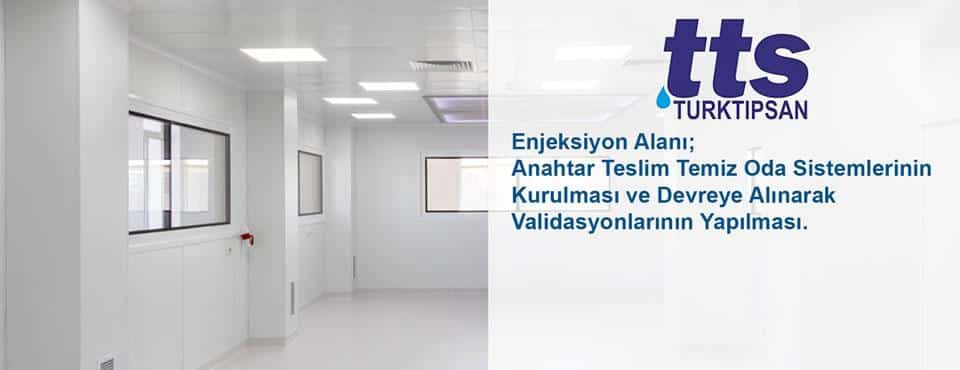 Diyaliz solüsyon ve aşı üretim hatları için temiz oda sistemleri.